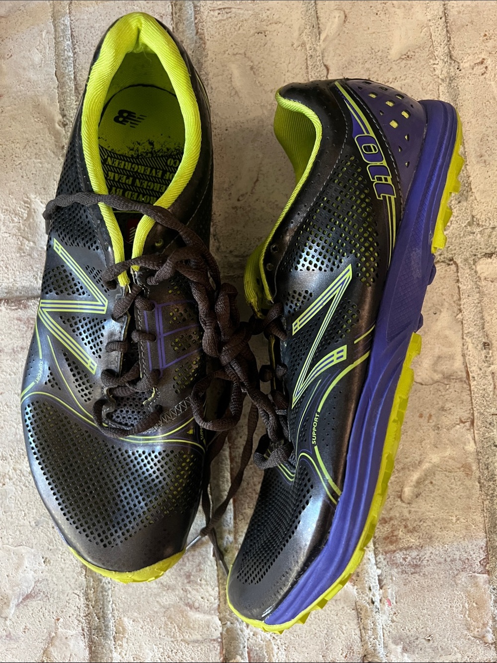 Never worn New Balance 110 minimal Black & Neon Green Running Shoes